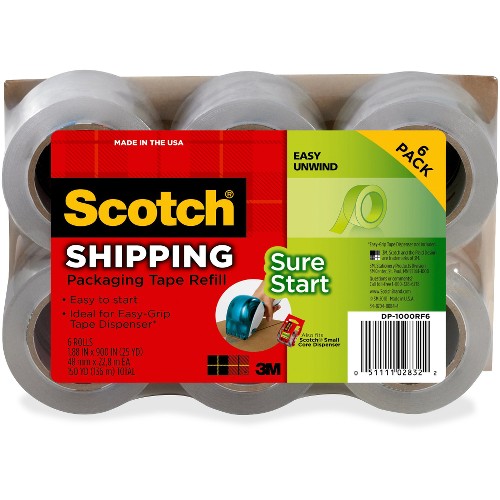 Scotch&reg; Sure Start Packaging Tape - 6 pk